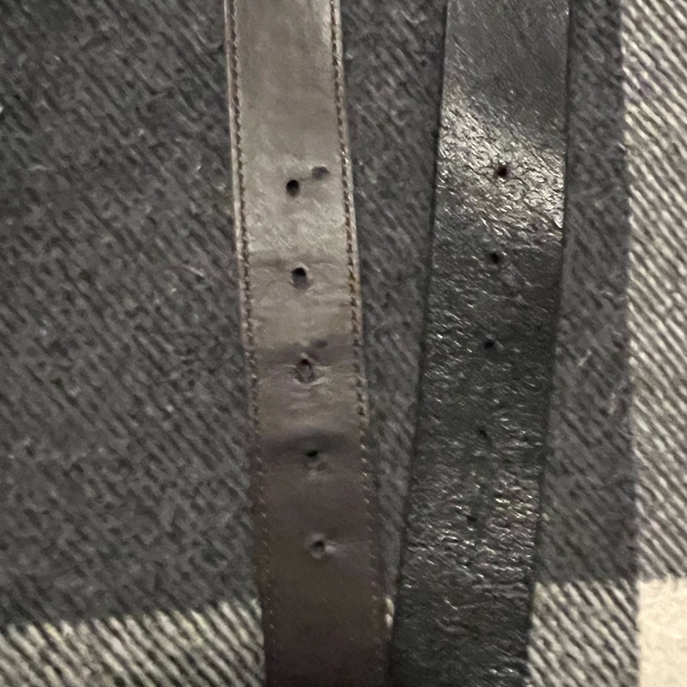 Banana Republic Genuine Leather Black Belt & Berge Croc embossed GL Brown Belt - Picture 6 of 6